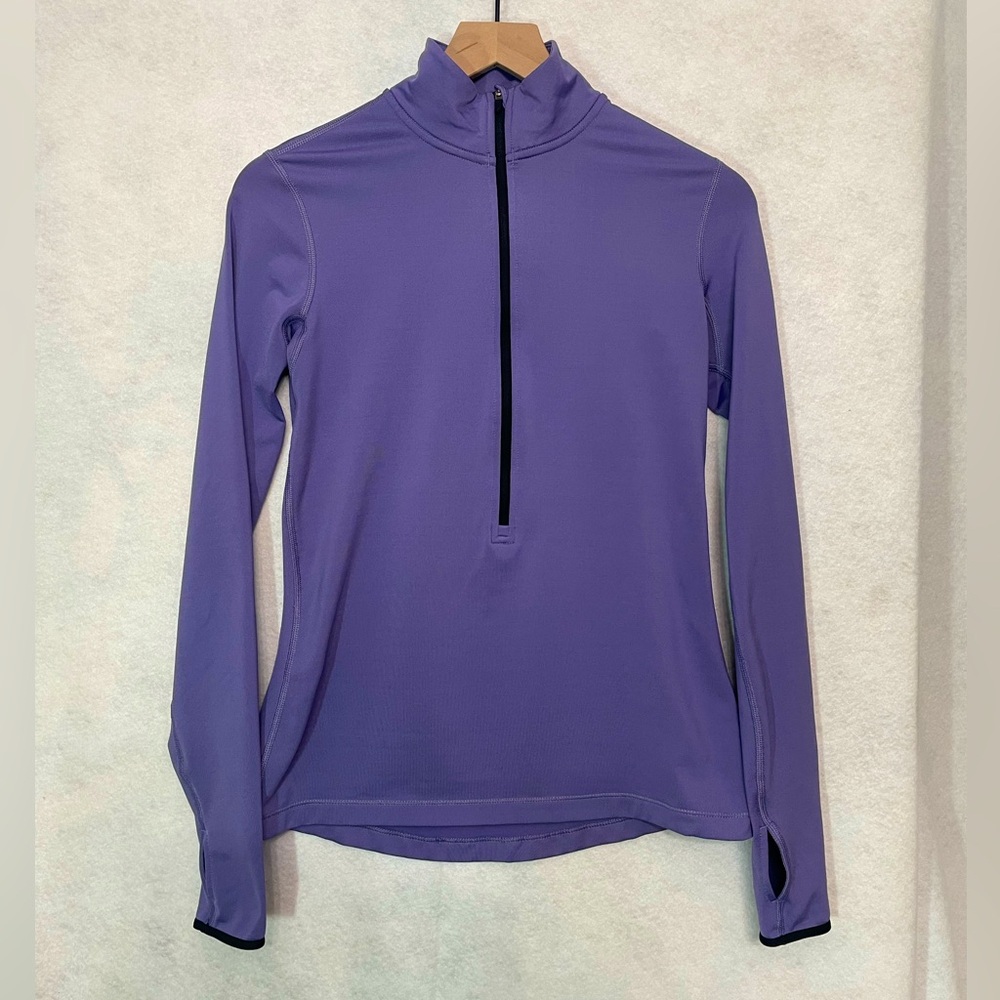 Nike Pro Hyperwarm Dri Fit Fitted Half-zip Purple Women’s Medium